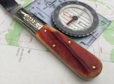 GEC 861121 Two Acorn Barlow rust orange natural bone stainless clip blade NEW