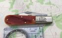 GEC 861121 Two Acorn Barlow rust orange natural bone stainless clip blade NEW