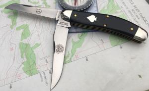 GEC 888222 Tidioute Ace Bayou Trapper Black Linen Micarta Sow Belly NEW