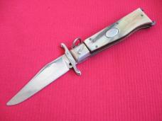 Rare Vintage 1950's Italian Oval Button SWING GUARD Ring Pull Shell Puller Switchblade Knife