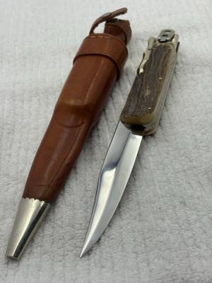 Hoffritz Made In Germany Manual Opening Folding Hunter Bowie Knife