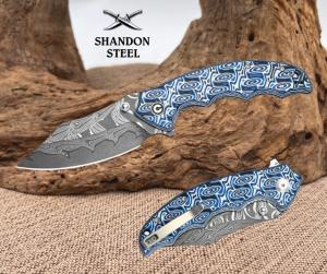 CIVIVI Pentad Folding Pocket Folding Knife 348quot Damascus Blade C24068-DS1