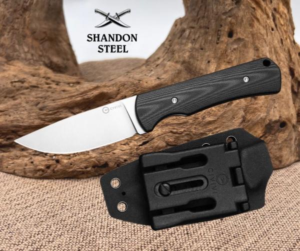 CIVIVI Jencks Fixed Blade Knife Black G10 Handle Kydex Sheath C24051-1 CIVIVI Jencks Fixed Blade Knife Black G10 Handle Kydex Sheath C24051-1