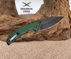 CIVIVI Pentad Folding Pocket Knife 3.48" Nitro-V Blade Green Micarta C24068-2