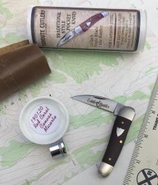 GEC Tidioute 190120 Little Rattler Red Coral Canvas Micarta NEW