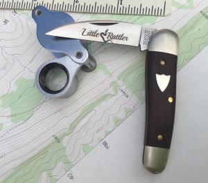 GEC Tidioute 190120 Little Rattler Red Coral Canvas Micarta NEW