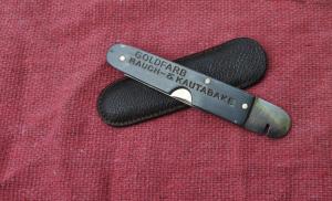 JA Henckels Twins Solingen Pre 1890 Gun metal Cigar Box Opener With Pen Blade Mint Mirror Polished