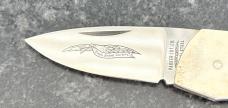 Vintage Parker Belt Buckle Folding Knife, Bone Scale, Japan, Unused