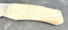 Vintage Parker Belt Buckle Folding Knife, Bone Scale, Japan, Unused