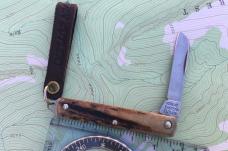 GEC 053121SS Keychain Knife Sheepfoot Blade Sambar Stag NEW