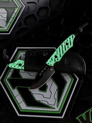 Heretic Knives Kobold H065-6A-GLOCF  28quot MagnaCut DLC with Glow CF Handles