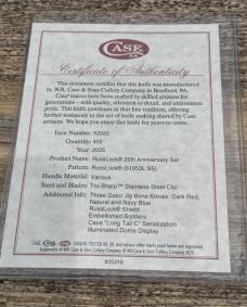 CASE XX ** 25th ANNIVERSARY 2025 GATOR JIG BONE RUSSLOCK SET