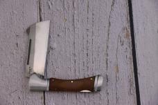 Rough Ryder Camp Side Cleaver Brown Burlap Micarta RR2679