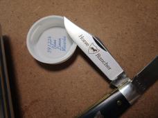 NEW GEC Great Eastern Cutlery Tidioute Horse Rancher 391224 Blue Linen Micarta