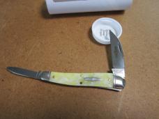 NEW GEC Great Eastern Cutlery #38 Yellow Snow Acrylic Campfire Whittler Knife 380225