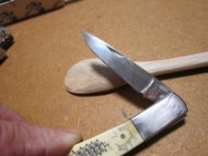 GERBER USA SAKAI JAPAN Silver Knight Ship Scrimshaw Lockback Bone Knife - DF 83
