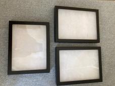 Vintage (5) Glass-Top Display Boxes - (2) with Dividers; (3) with Sponge Fill -Clean, Nice