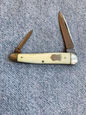 RARE Antique HIBBARD SPENCER BARTLETT amp CO CHICAGO Ivory Handles Serpentine Pen Pocket Knife