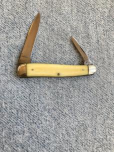 RARE Antique HIBBARD, SPENCER, BARTLETT & CO., CHICAGO, Ivory Handles, Serpentine, Pen Pocket Knife