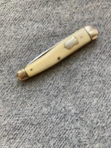 RARE Antique HIBBARD, SPENCER, BARTLETT & CO., CHICAGO, Ivory Handles, Serpentine, Pen Pocket Knife