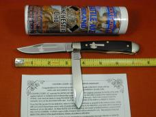 Battle Axe Brand Smooth Black Buffalo Horn Trapper Knife from Cooper Cutlery USA 5219-BH