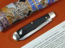 Battle Axe Brand Smooth Black Buffalo Horn Trapper Knife from Cooper Cutlery USA 5219-BH