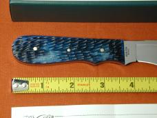 The Clyde Cutlery Co Blue Jigged Bone Caper Fixed Blade Sheath Knife by Cooper Cutlery USA CAPER-BJB