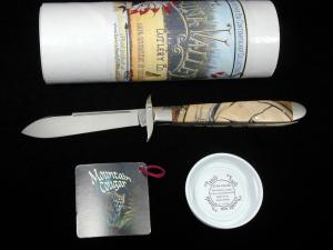 Tuna Valley Cutlery Cross Cut Mammoth Ivory Mountain Cougar Swing Guard Knife 1 of 30 COA Made USA