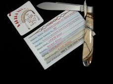 Tuna Valley Cutlery Cross Cut Mammoth Ivory Mountain Cougar Swing Guard Knife 1 of 30 COA Made USA