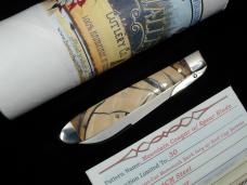 Tuna Valley Cutlery Cross Cut Mammoth Ivory Mountain Cougar Swing Guard Knife 1 of 30 COA Made USA