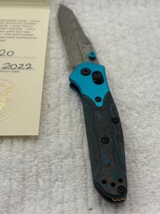 Benchmade Mini Osborne 945-221 Gold Class Artic Storm Carbon Fiber Ltd Ed