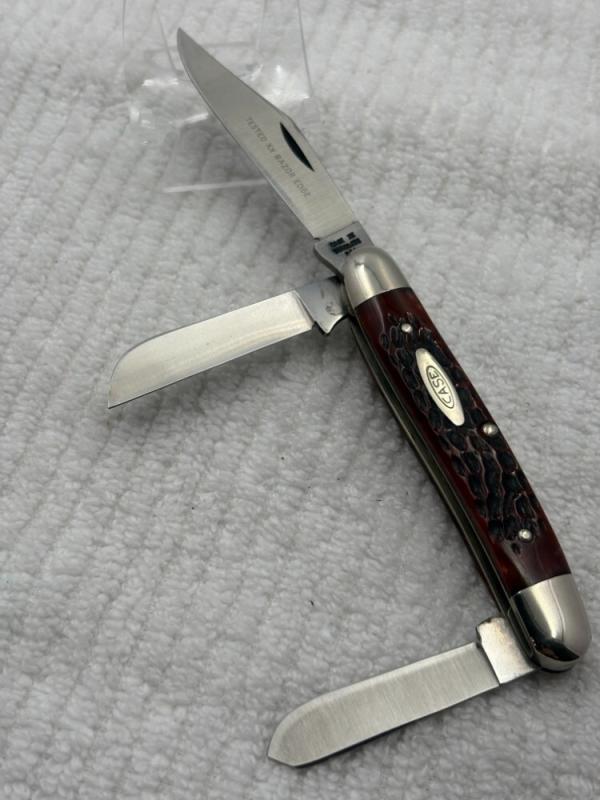 Case XX USA 1975 5 Dot Tested Razor Edge 6347HP SSP Red Bone 3 Blade Stockman (2) Case XX USA 1975 5 Dot Tested Razor Edge 6347HP SSP Red Bone 3 Blade Stockman (2)