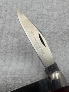 Case XX USA 1975 5 Dot Tested Razor Edge 6347HP SSP Red Bone 3 Blade Stockman (2)            