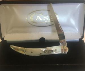 Case XX USA 8 Dot EX2156 SS Exotic Pearl Tuxedo Knife in Box