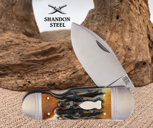 Rough Ryder Reserve Ghost Fish Slip Joint Brown Folding D2 Steel Knife 040CB Rough Ryder Reserve Ghost Fish Slip Joint Brown Folding D2 Steel Knife 040CB