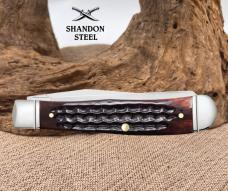 Case xx Knives Mini Trapper Pocket Worn 30th Mahogany Bone 55231 Stainless Knife
