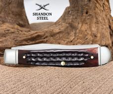 Case XX USA Knives Trapper Pocket Worn 30th Mahogany Bone 55230 Stainless Knife