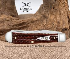 Case XX USA Knives Trapper Pocket Worn 30th Mahogany Bone 55230 Stainless Knife