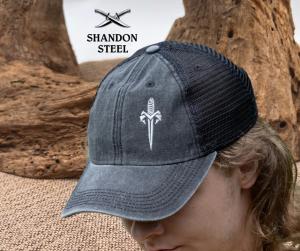 Microtech Gear Marfione Customs Logo Black Adjustable Dad Hat Mesh Back Knife