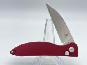 KIZER V3566N4 Maroon Micarta Swaggs Design Sway Back Button Lock