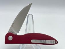 KIZER V3566N4 Maroon Micarta Swaggs Design Sway Back Button Lock