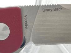 KIZER V3566N4 Maroon Micarta Swaggs Design Sway Back Button Lock