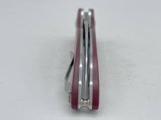KIZER V3566N4 Maroon Micarta Swaggs Design Sway Back Button Lock