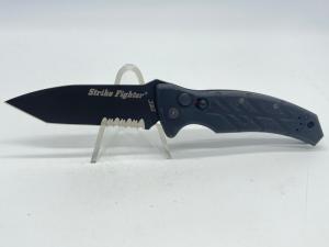 ONTARIO KNIFE COMPANY Taiwan XM Strike Fighter Black Tanto Automatic Knife 