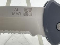AL MAR USA Auto SERE Serrated Tactical Drop Point Push Button Automatic