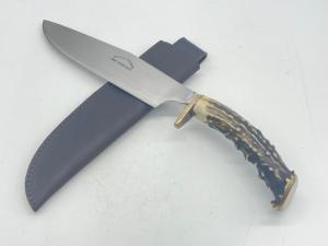 BOYD amp FIREMAN Francis Boyd Custom Genuine Stag Hunting Knife w Sheath