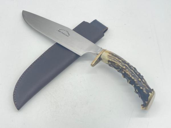BOYD & FIREMAN (Francis Boyd) Custom Genuine Stag Hunting Knife w/ Sheath BOYD & FIREMAN (Francis Boyd) Custom Genuine Stag Hunting Knife w/ Sheath