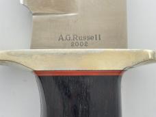 2002 A.G. RUSSELL Japan Rosewood Bowie w/ Sheath