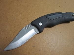 VTG SCHRADE USA SG7 Black Rubber Grip Lockback Knife 