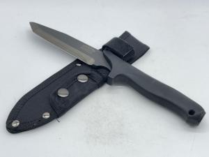 TIMBERLINE USA EmersonNeeley SPECWAR Black Chisel Grind Tanto w Sheath